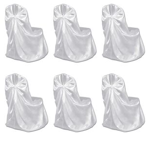 Set di 6 fodere bianche per sedie per banchetti di nozze elegante copertura per le vostre sedie evento - Product Image 1