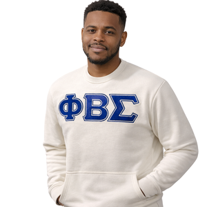 Phi Beta Sigma <b>Neutral</b> Pocket Chenille Crewneck Greek Fraternity Apparel with Classic Chenille Design Premium Comfort and Style - Product Image 1