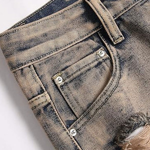 Hot Sale New <b>Men</b> Fashion <b>Jeans</b> Denim Fabric <b>Men's</b> Distressed Trouser Breathable Distressed Denim Pants <b>Men's</b> Distressed Trouser - Product Image 5