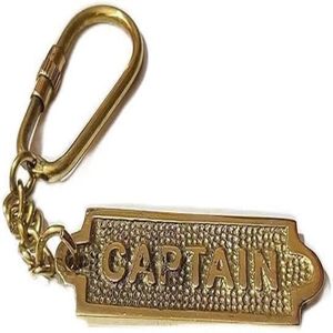 Brass Captain <b>Engraved</b> Design Handmade Compass Keychain Nautical Maritime <b>Key</b> <b>Ring</b> for Bags Gifts Vintage-Style Sea - Product Image 1