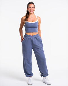 Pantalon de jogging ample en molleton de coton brodé sur mesure, coupe évasée, pour homme et femme - Product Image 3