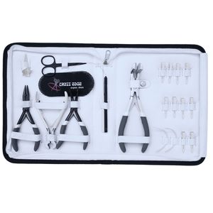 Kit d'outils pour extensions capillaires : Pince à micro-perles, Pince à décollement, Coupe-extensions à la kératine, Pince à ouverture/fermeture pour extensions adhésives, Ciseaux à boucles et crochets, Pinces - Product Image 1