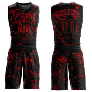 Tenues de sport, dernier design, respirantes, imprimées, ensembles d'uniformes de basket-ball, logo personnalisé, couleur unie, 100% polyester pour adultes - Product Image 1