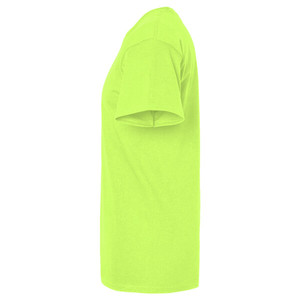 T-shirt col montant oversize 100 % coton brodé anti-boulochage, épaules tombantes, couleur vert sécurité personnalisable, avec lettrage formel – Collection 2025 - Product Image 3
