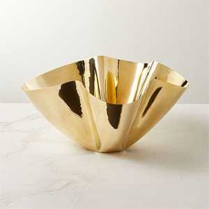 Silver Stainless Steel Fluted Pedestal Fruit Bowl Ribbed Scalloped Centerpiece <b>Dish</b> Modern Decorative Tabletop Home Decor Vessel - Product Image 6