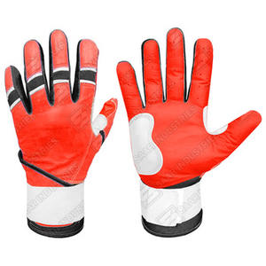 Guantes de Bateo de Béisbol/Sóftbol SAAR INDUSTRIES para Adultos, Multicolores, Resistentes, Antideslizantes, de Cuero, con Cierre de Velcro, Transpirables y Largos - Product Image 3