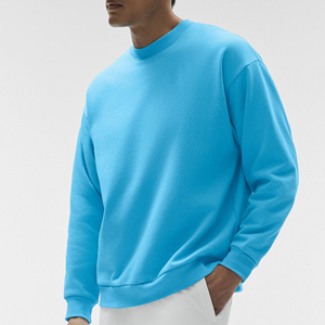 Sweat-shirt en coton à col rond pour homme, pull-over uni, décontracté, mode, sweat-shirt avec logo personnalisé - Product Image 1