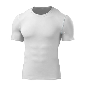 High Quality Slim Fit Sports <b>Tshirt</b> for Men Compression Training Gym <b>Tshirts</b> Crew Neck Male Bodybuilding Workout Shirt For Men - Product Image 3