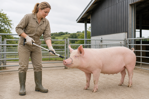 Atrapador de cerdos de 69 cm con agarre y bloqueo, trampa autoblocante CSNP para cerdos, herramienta de sujeción de cerdos para uso veterinario en granjas - Product Image 4