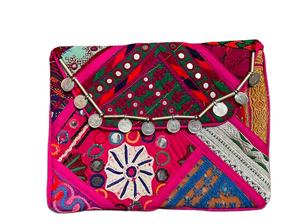 <b>Vintage</b> Handmade Tribal <b>Bag</b> with Banjara Embroidery & Patchwork Ethnic Evening <b>Clutch</b> - Product Image 2