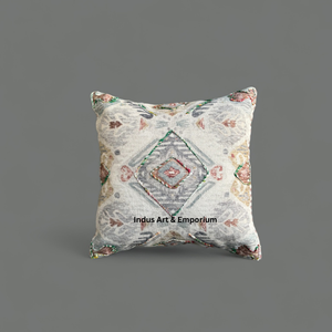 Funda de Cojín Decorativa para Sofá o Silla, Estilo Boho, Hecha a Mano, de Algodón Darrie, con Diseño Geométrico Multicolor y Personalizable, 40x40 cm, Marca Indus - Product Image 6