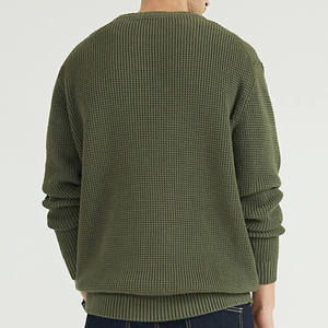 <b>Men's</b> White Knitted <b>Christmas</b> <b>Sweater</b> Crew Neck Geometric Pattern Pullover Regular Fit Winter Casual Wear - Product Image 2