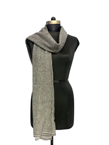 Mejor Bufanda Negra Zigzag para Mujer, 28x80 Pulgadas, Hecha a Mano con Lana y Acrílico, Chal de Invierno Cómodo de Fibra Suave de Alta Calidad - Product Image 2