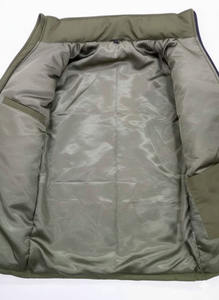 Veste d'hiver rembourrée pour homme de la marque Kadia, couleur vert olive, avec logo personnalisé, fermeture éclair - Product Image 4