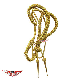 Golden <b>Braided</b> Synthetic Gold Aiguillette Gold Leading Aiguillette Ceremonial Dress Shoulder <b>Cord</b> - Product Image 1