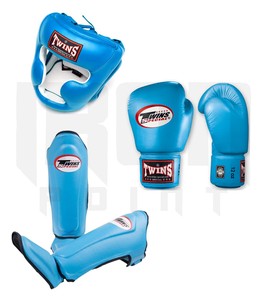 Customizable TWINS Boxing Set <b>Head</b> Guard Shin Guards Laced Genuine Cowhide Leather Hand Grips Lightweight Moisture Wicking Quick - Product Image 3