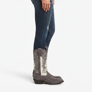 Botas Vaqueras de Cuero Bordadas para Mujer, Botas Vaqueras de Cuero con Logotipo Personalizado, Botines Vaqueros de Cuero Genuino de Alta Calidad - Product Image 2