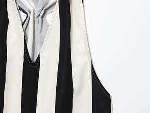 Nuevo Chaleco sin Mangas a Rayas, Estilo Europeo y Americano, Simple y Holgado, para Mujer, Color Puff - Product Image 4