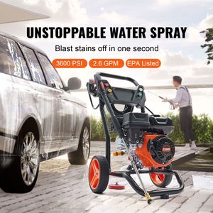 Idropulitrice a Gas con Pressione 3600 PSI, 2.6 GPM, Pompa in Rame, 5 Connessioni Rapide, Pistola a Spruzzo, Asta di Prolunga, 220V per Lavaggio - Product Image 6