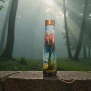 Botellas Metálicas de Cobre Personalizadas con Adhesivo Esmaltado, 100% Cobre, 950 ML, Doble Pared, Ecológicas, para Suministros de Tiendas de Salud - Product Image 5