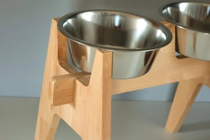 Soporte de Madera Resistente con Doble Tazón de Acero Inoxidable para Comida de Mascotas, para Gatos, Perros y Cachorros - Product Image 6