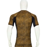 T-shirts de compression formels pour hommes avec logo personnalisé, manches longues sublimées, protection contre les éruptions cutanées pour MMA et BJJ, polyester/coton
