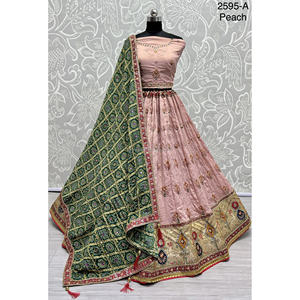 Collections de velours de vêtements de mariée indiens pour la mariée avec le travail de Zarkhan par Fabzone - Product Image 1