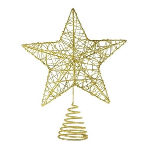 Nueva llegada: Adorno de estrella de cinco puntas hueca de hierro con diseños personalizados para la punta del árbol de Navidad, artículo decorativo, regalo de inauguración de casa. - Product Image 4