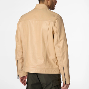 แจ็คเก็ตหนังแฟชั่นลำลองคุณภาพดีสำหรับผู้ชาย แจ็คเก็ตหนังผู้ชายสำหรับฤดูหนาว แจ็คเก็ตหนังแบบตั้งปก ปี 2026 - Product Image 2