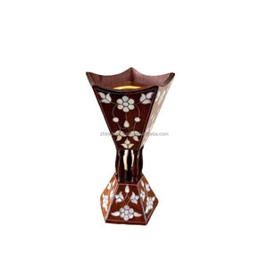 Quemador de Incienso Árabe Bakhoor Hecho a Mano con Incrustaciones de Madera, Lujoso Soporte Decorativo para Incienso para Eid, Ramadán y Decoración del Hogar - Product Image 4