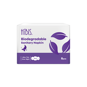 Toalla Sanitaria HIBIS de 290 mm, Biodegradable, de Algodón Orgánico, Maxi/Súper Absorbente, Desechable, para Uso Nocturno, Cómoda, Transpirable, con Alas - Product Image 2