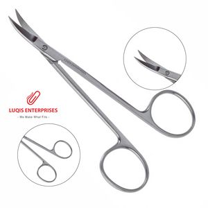 Tijeras para Cartílago Alar de 12 cm, Curvas, Instrumento Quirúrgico de Rinoplastia, Acero Inoxidable - Product Image 1