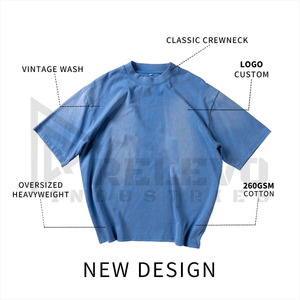 Camiseta Oversize Casual Unisex con Efecto Desgastado por el Sol, 100% Algodón Transpirable de Secado Rápido, con Estampado de Letras, Ajuste Holgado de Verano - Product Image 4