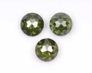 Piedra suelta facetada de corte rosa redondo verde de 3.6 MM, diamante natural brillante para la fabricación de joyas, para anillo de diamante solitario DIY. - Product Image 1