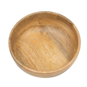 Bol de service en bois de manguier naturel pour collations et fruits Bol à salade en bois de qualité alimentaire pour soupe antique Bols en bois - Product Image 3