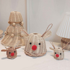 Lampe suspendue en rotin faite à la main en forme de renne pour la décoration intérieure de la maison, des fêtes et des chambres, magnifique - Product Image 3