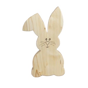 Best Seller Wooden Bunny Decor Handmade Animal Shape Kids Room Decoration Easter Gift Rustic Wood Craft Item - Product Image 1