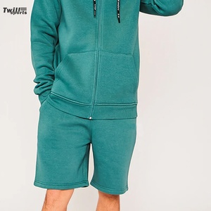 Offre Spéciale – Ensemble de Survêtement Décontracté pour Homme : Sweat à Capuche Zippé Coupe Droite et Short de Sport avec Poches – 2 Pièces en Coton Molletonné Doux pour la Peau - Product Image 3