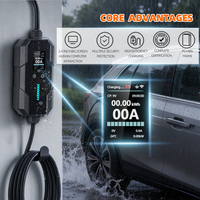 Stations de recharge portables Type 2 Chargeur EV NACS 3,5 kW 16A Câble de recharge rapide pour véhicules électriques avec Wi-Fi Bluetooth Chargeur EV portable