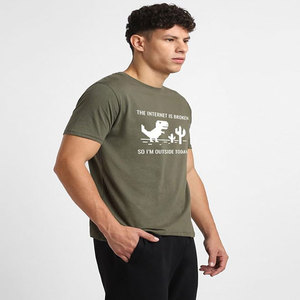 Camiseta de algodón 100% de alta calidad para hombre, camiseta de gran tamaño Boxy, ropa de calle, camisetas personalizadas recortadas para hombre - Product Image 1