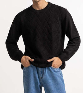 Pull classique brodé, style américain, col rond, tricoté, décontracté, de haute qualité - Product Image 2