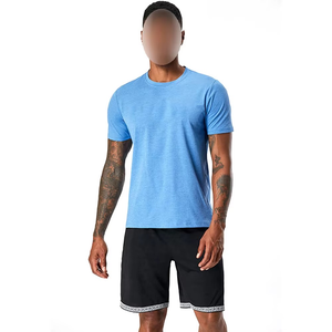 T-shirt de sport pour homme personnalisé de haute qualité avec logo frontal, 100 % coton, séchage rapide, service OEM, dernier design pour la musculation - Product Image 1