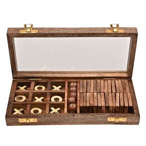 Luxury Wooden <b>Dice</b> And Dominoes Family Board Game Handmade Wooden Pieces Educational Gift For Children - Product Image 1