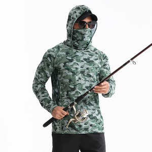 Chemise de pêche camouflage pour homme, manches longues, UPF 50, protection solaire anti-UV, sweat à capuche, vêtements d'extérieur - Product Image 6