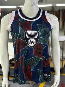 เสื้อบาสเก็ตบอลผู้ชาย Meera Impex แบบซับลิเมชั่น ผ้าตาข่าย แขนกุด คอกลม ลายพิมพ์เรขาคณิต ทรงปกติ ใส่ได้ทุกฤดู - Product Image 1
