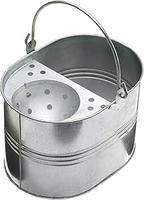 Seau de nettoyage pour la maison en métal galvanisé avec poignée, pour le nettoyage traditionnel des sols, seau à serpillière robuste
