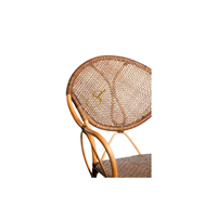 Fauteuil de salle à manger en rotin tressé naturel Colony Honey Finish pour salon intérieur et mobilier de café