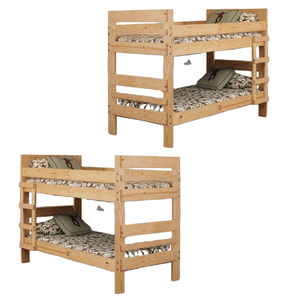 Litera de madera para niños súper cómoda, arreglo para dormir resistente y acogedor para niños con escalera de alta calidad - Product Image 3