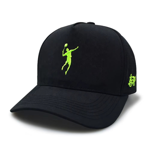 5 Panel Sports Hats Quick Dry Custom Waterproof PVC Patch Front Logo Back Laser Cut Holes Perforated Baseball Hat 100% Polyester - Product Image 6