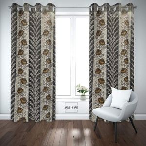 Cortina de Ventana de Poliéster Estampada de Lujo, 122 x 213 cm, Ecológica, Ignífuga, con Cenefa, Lista para Usar en el Hogar o Hotel - Product Image 6